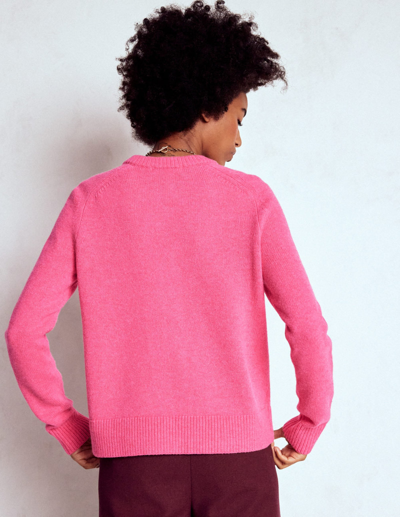 Marion Merino Cardigan-Rose Pink 5