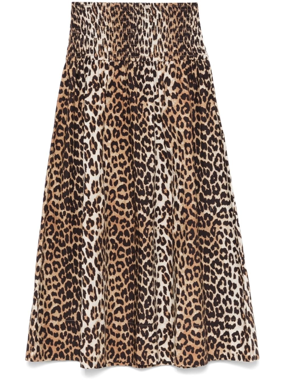 leopard-print midi skirt - 1