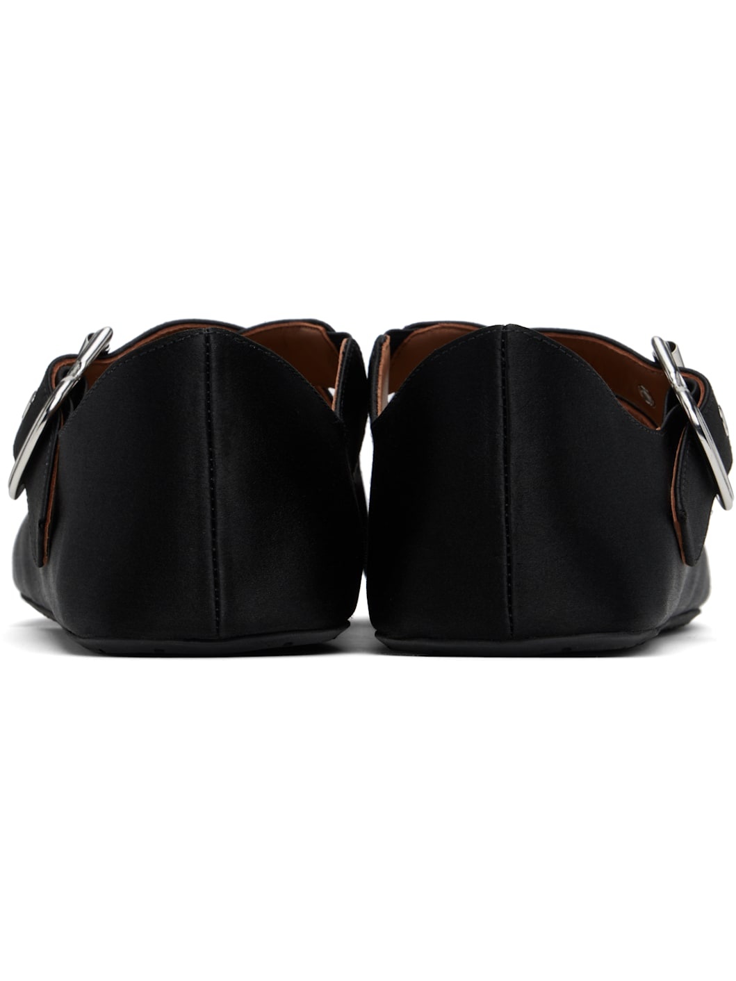 Black Criss Cross Ballerina Flats - 2