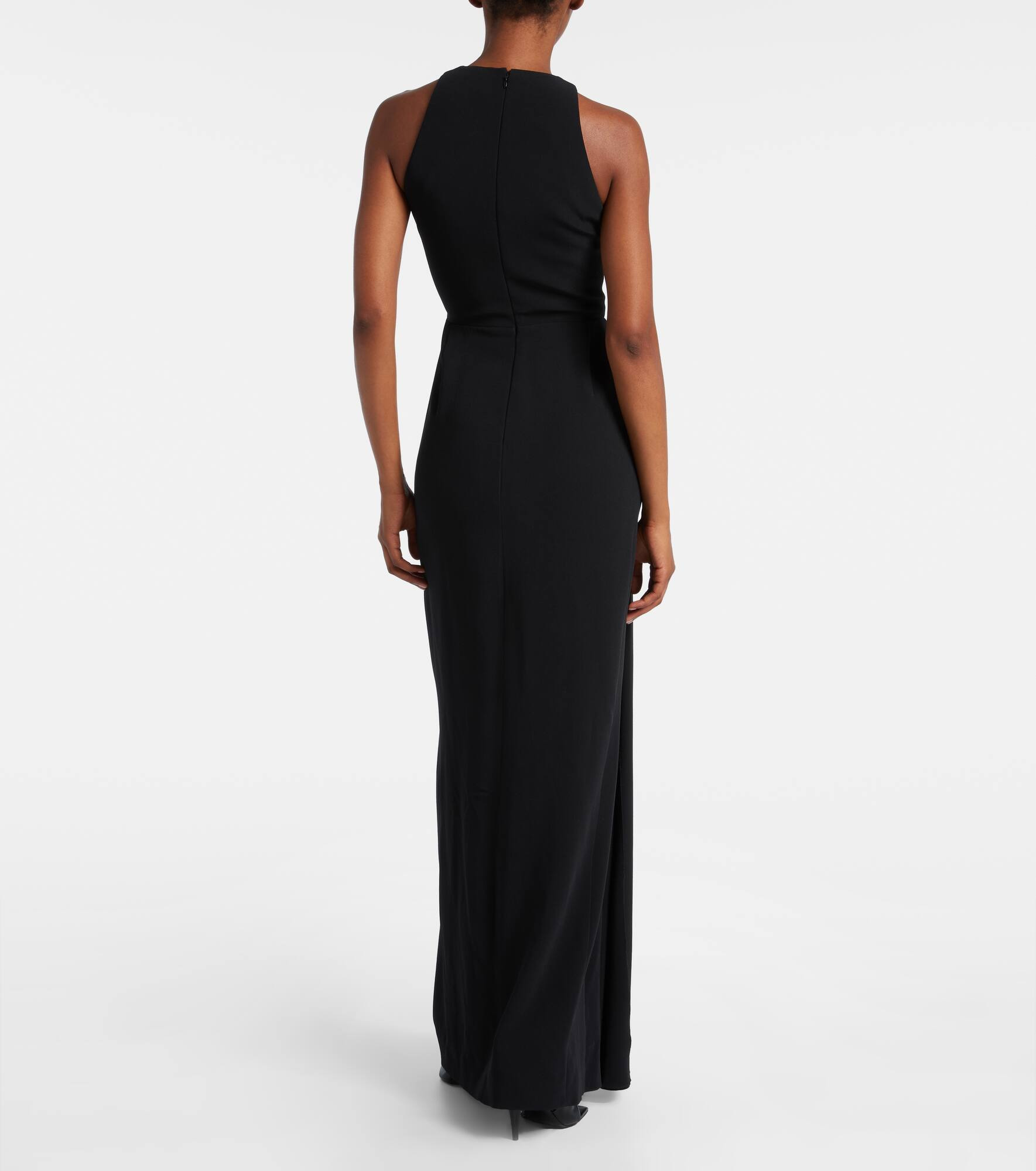 Draped halterneck maxi dress - 3