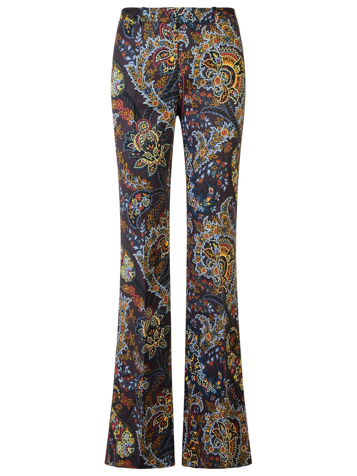 Etro Brown Viscose Trousers Women - 1
