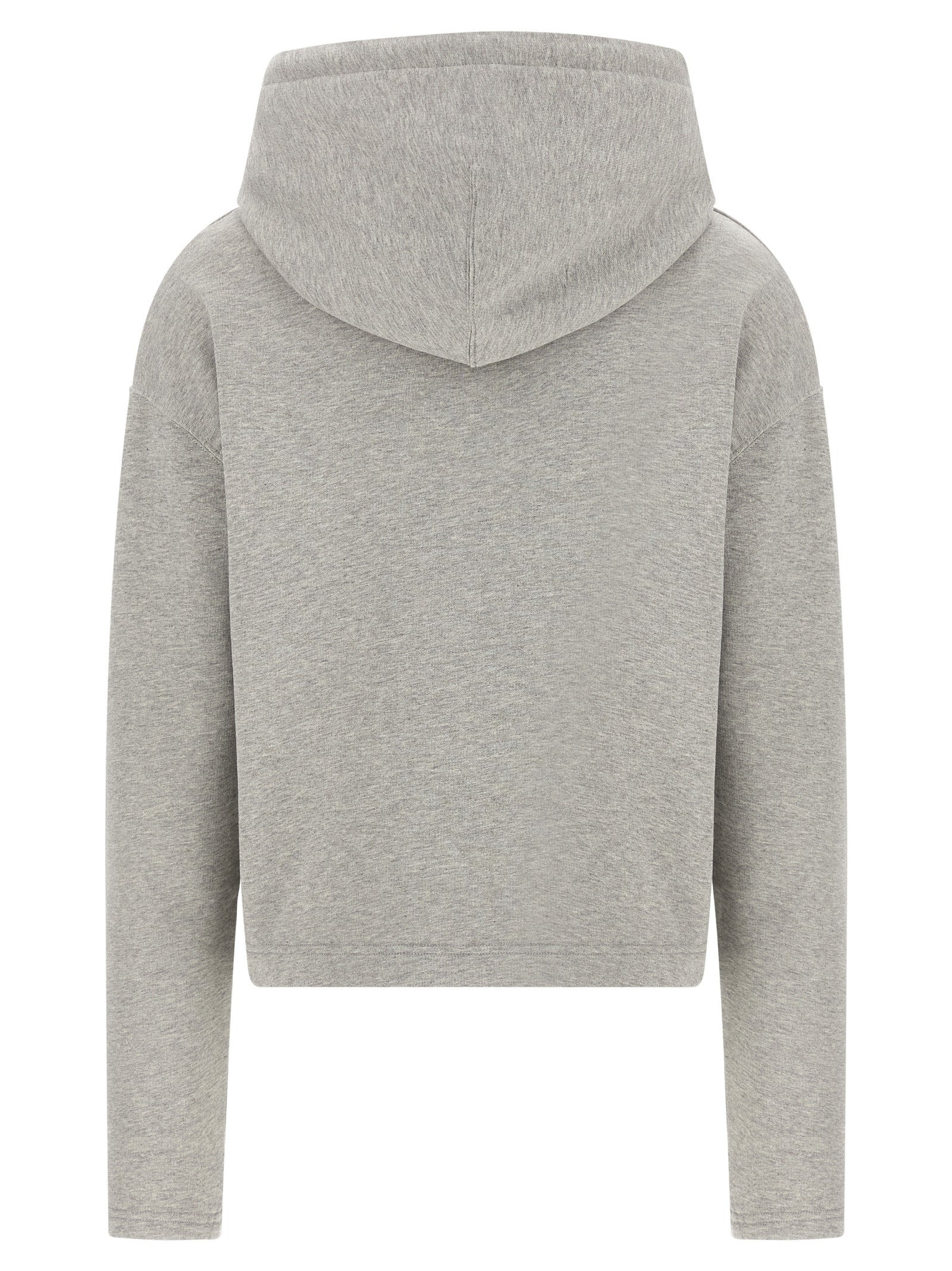 Logo Embroidery Hoodie Sweatshirt Gray - 2