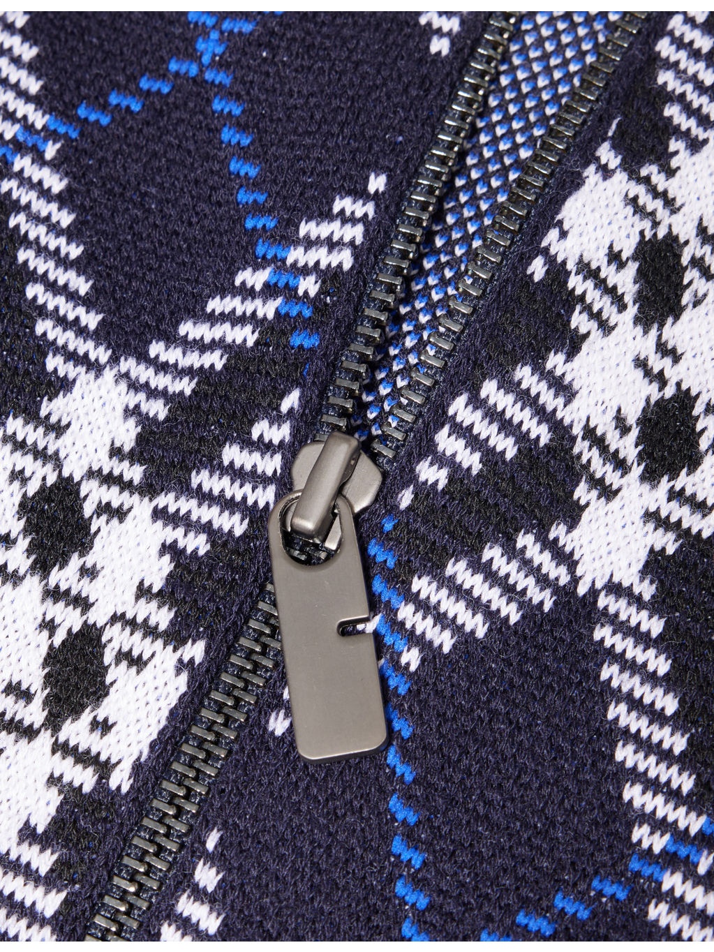 Check-Weave Knitted Bomber Jacket - 6