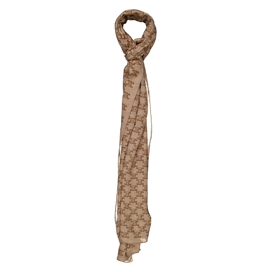 Celine Monogram Cashmere Muslin Stole - 5