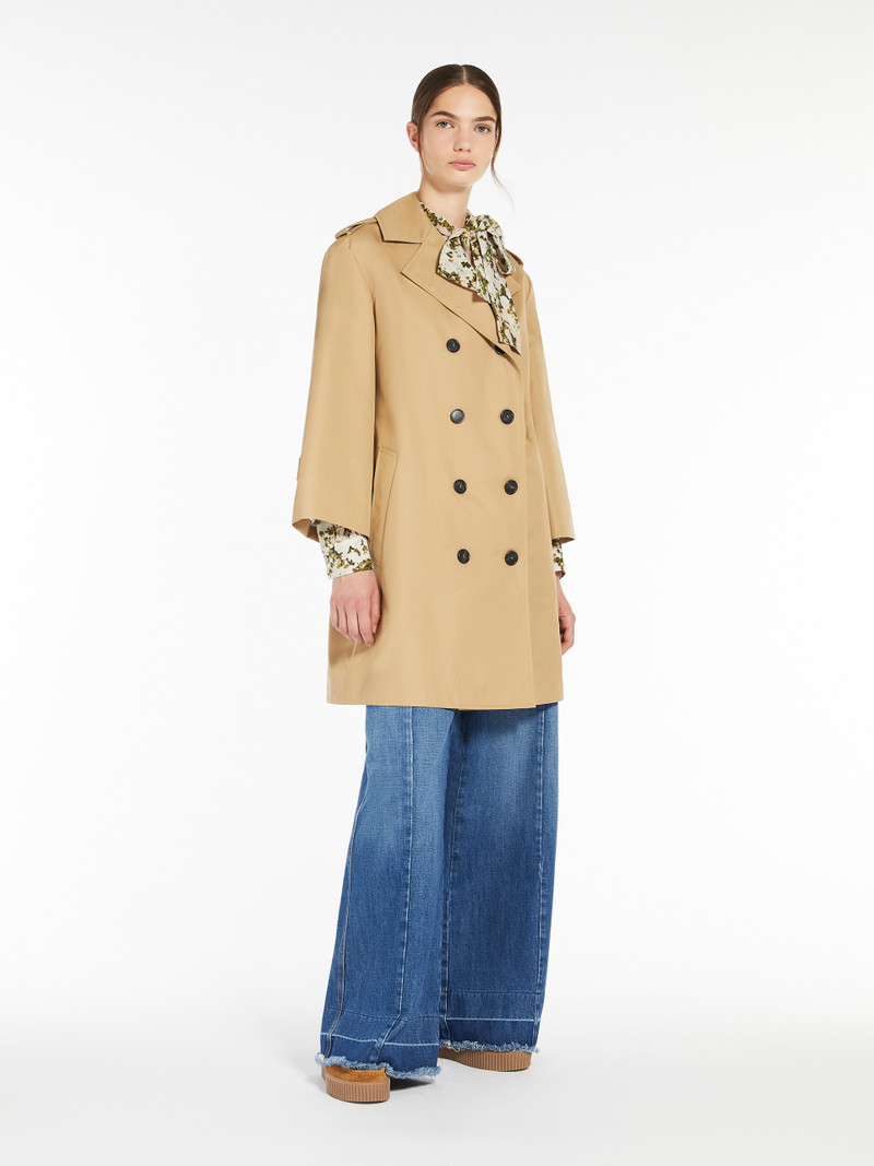 WEEKEND Max Mara ELODIA Water-repellent gabardine double-breasted trench coat outlook