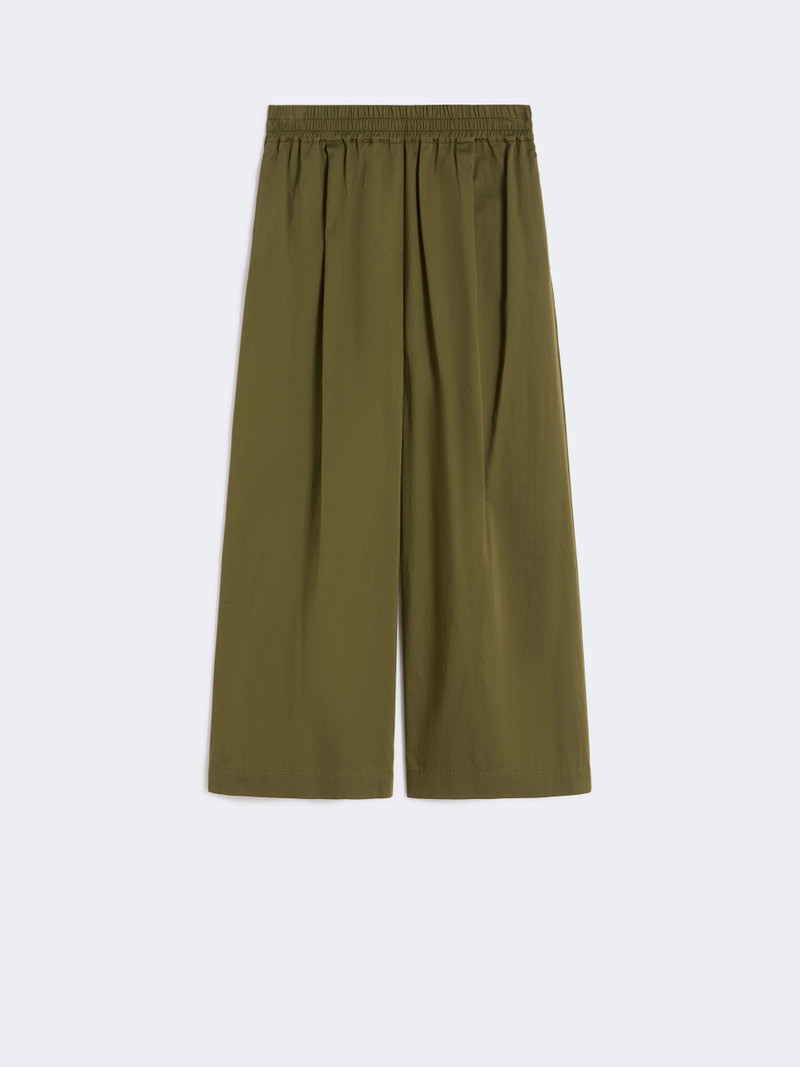 GOLFO Cotton rasetto trousers - KAKI 1