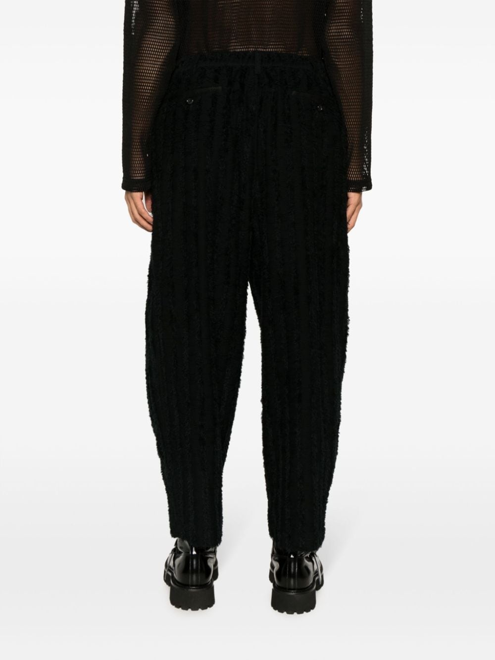 frayed-detailing tailored trousers - 4