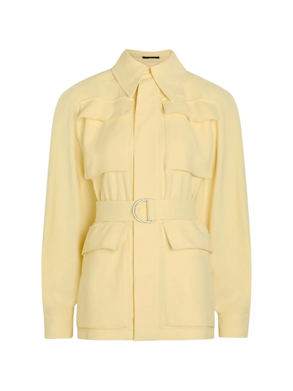 patch-pocket belted jacket - 1