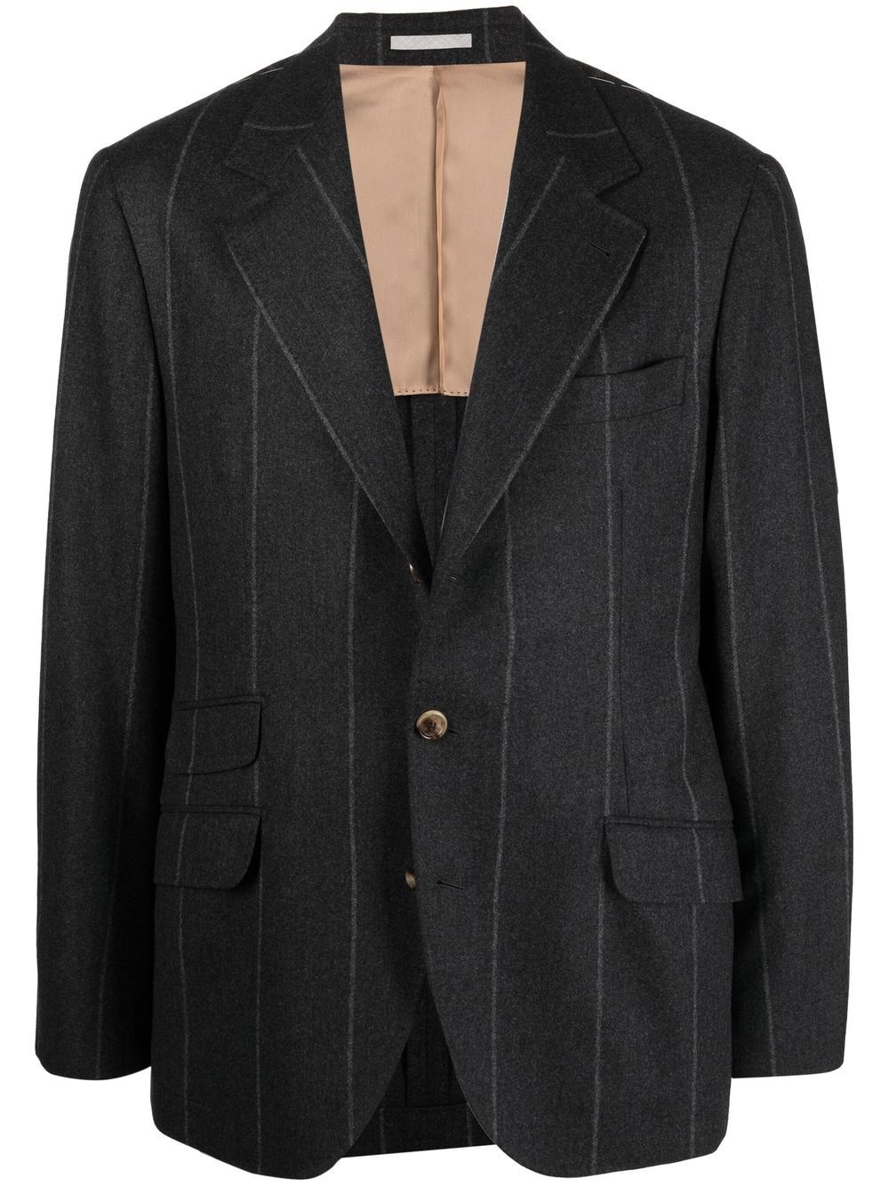 pinstripe-print single-breasted blazer - 1