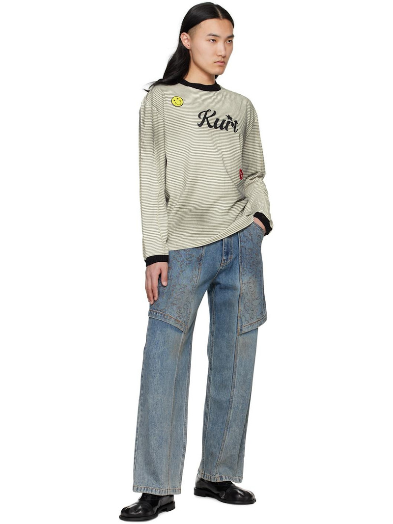 Andersson Bell Blue Embroidery Wrap Jeans outlook