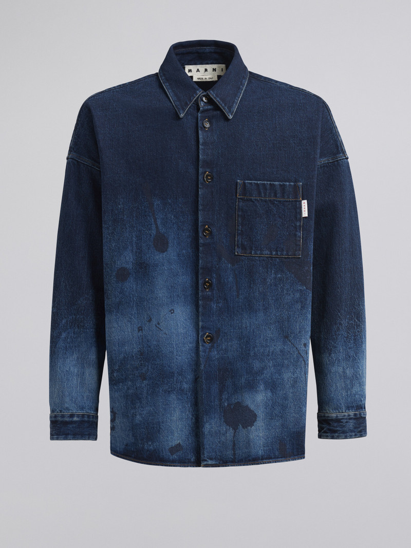 LUCKY CHARMS PRINT DENIM SHIRT - 1