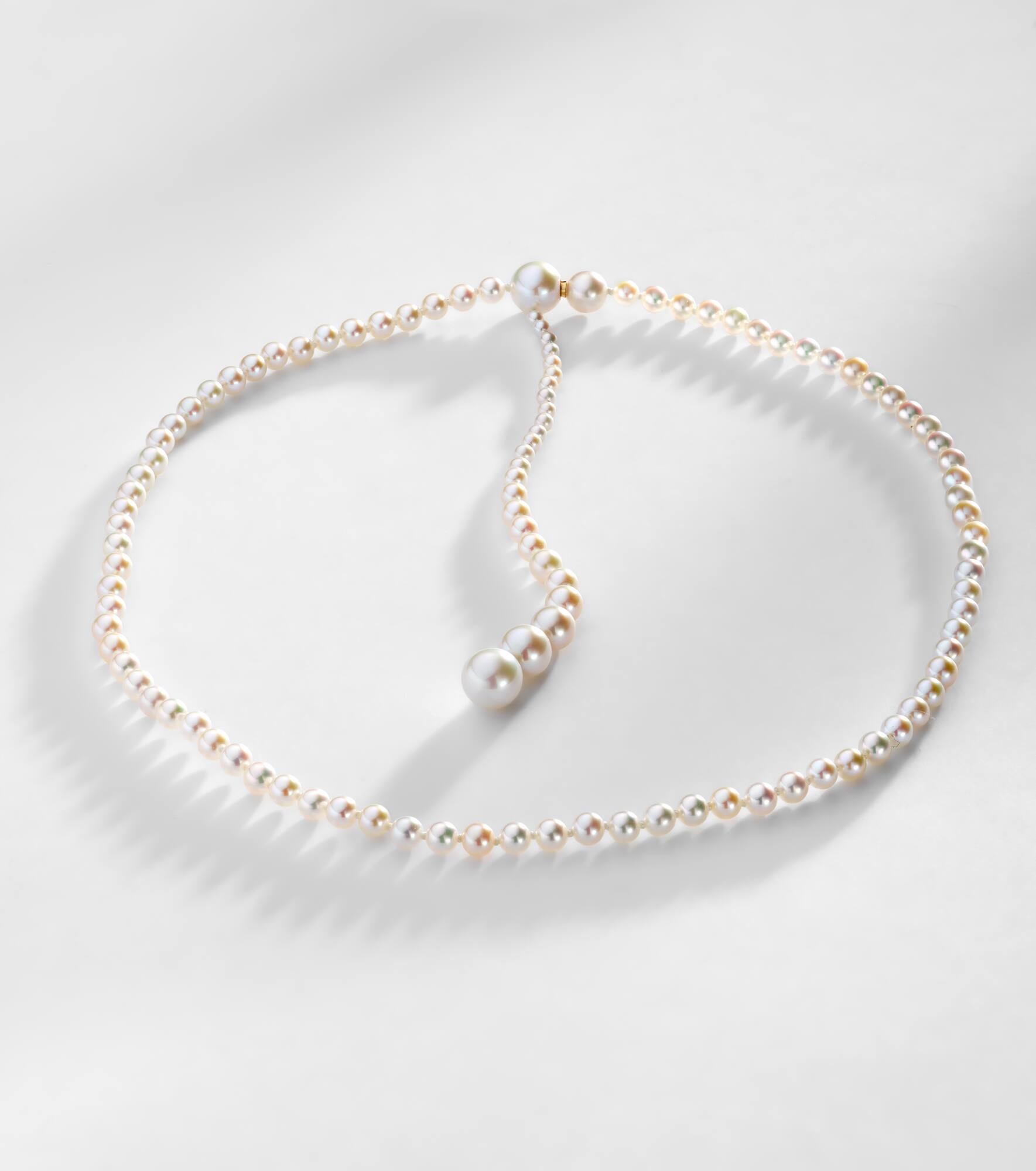 La Belle Moon 14kt gold necklace with pearls - 5
