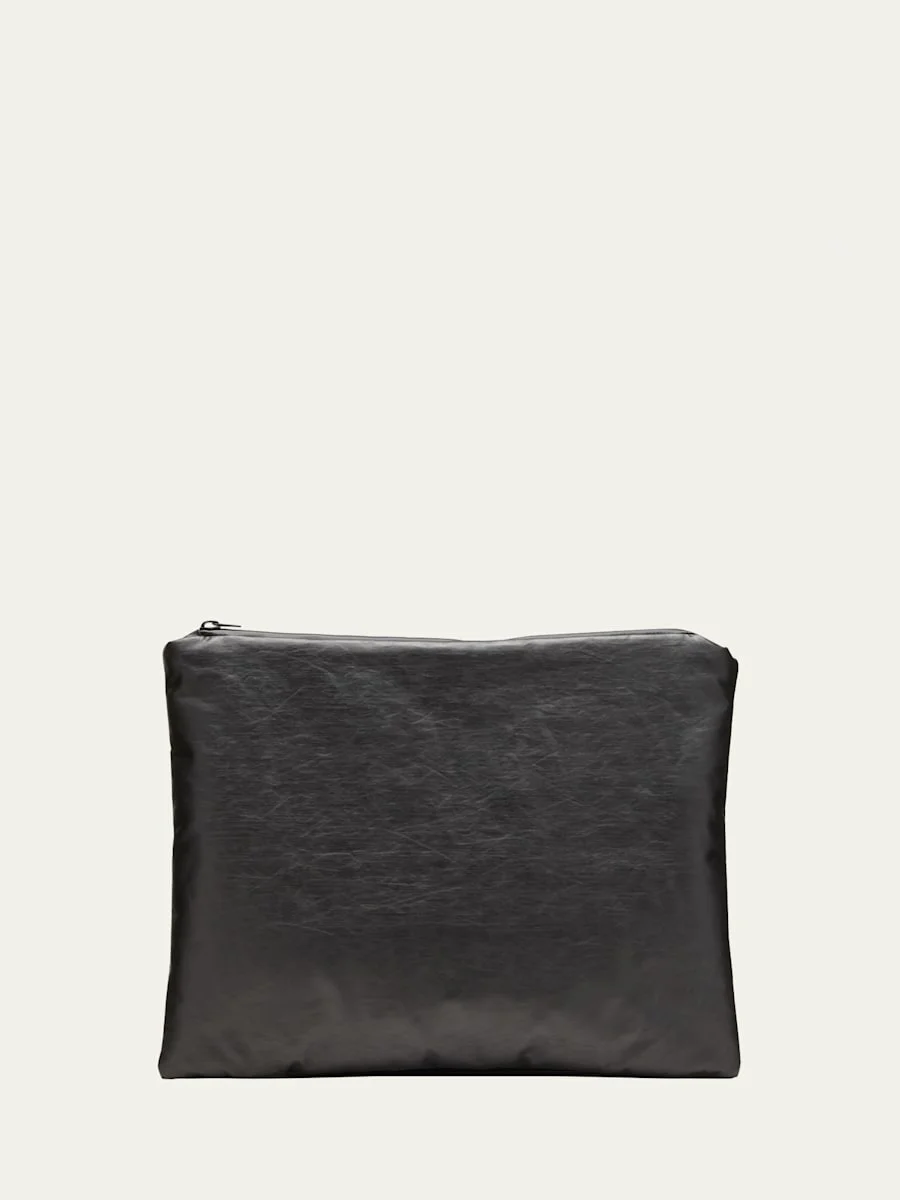 Zip Faux-Leather Clutch Bag - 1