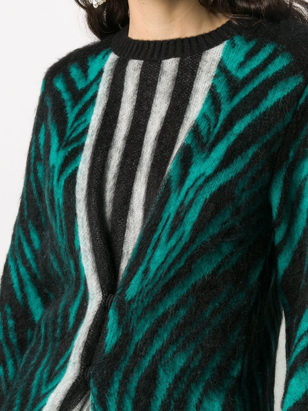 contrast striped panel jumper - 5