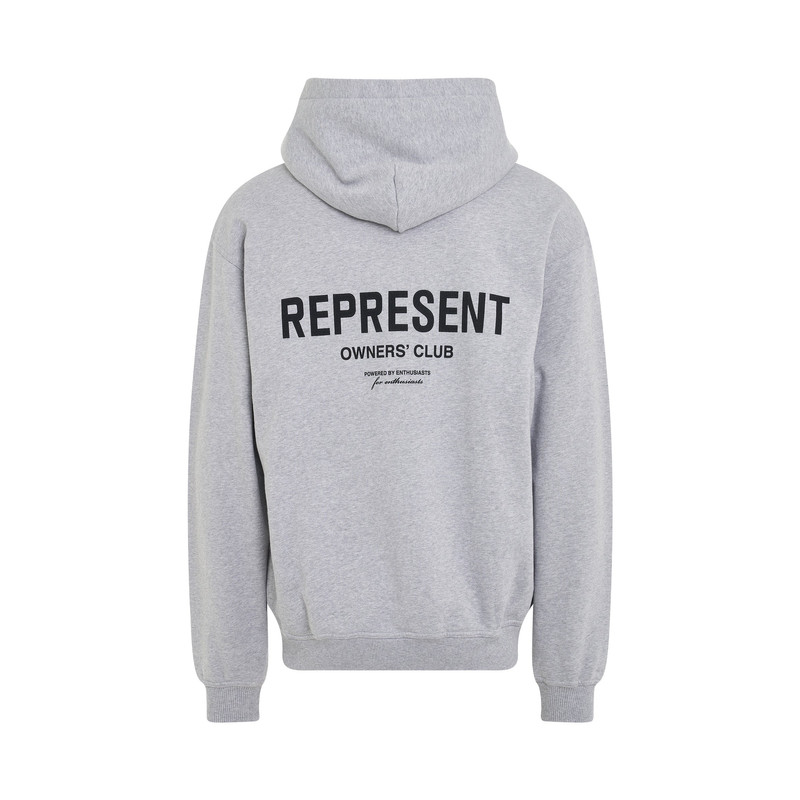 REPRESENT New Represent Owners Club Hoodie in Ash Grey/Black outlook