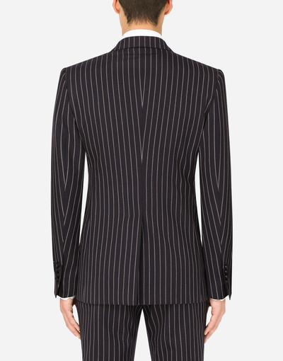 Dolce & Gabbana Double-breasted pinstripe wool Sicilia-fit jacket outlook