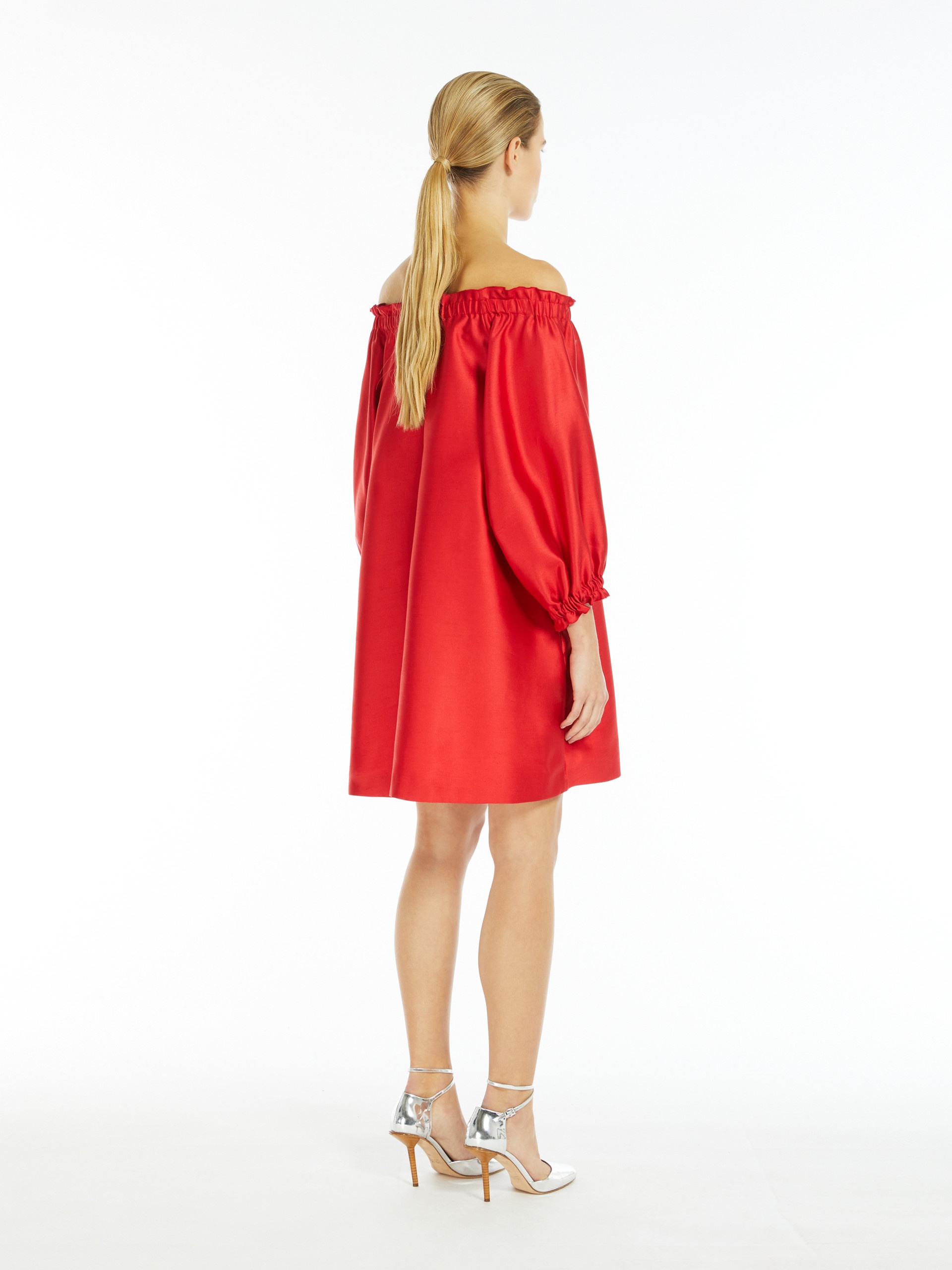 LEPRE Short dress in silk-blend shantung - 4