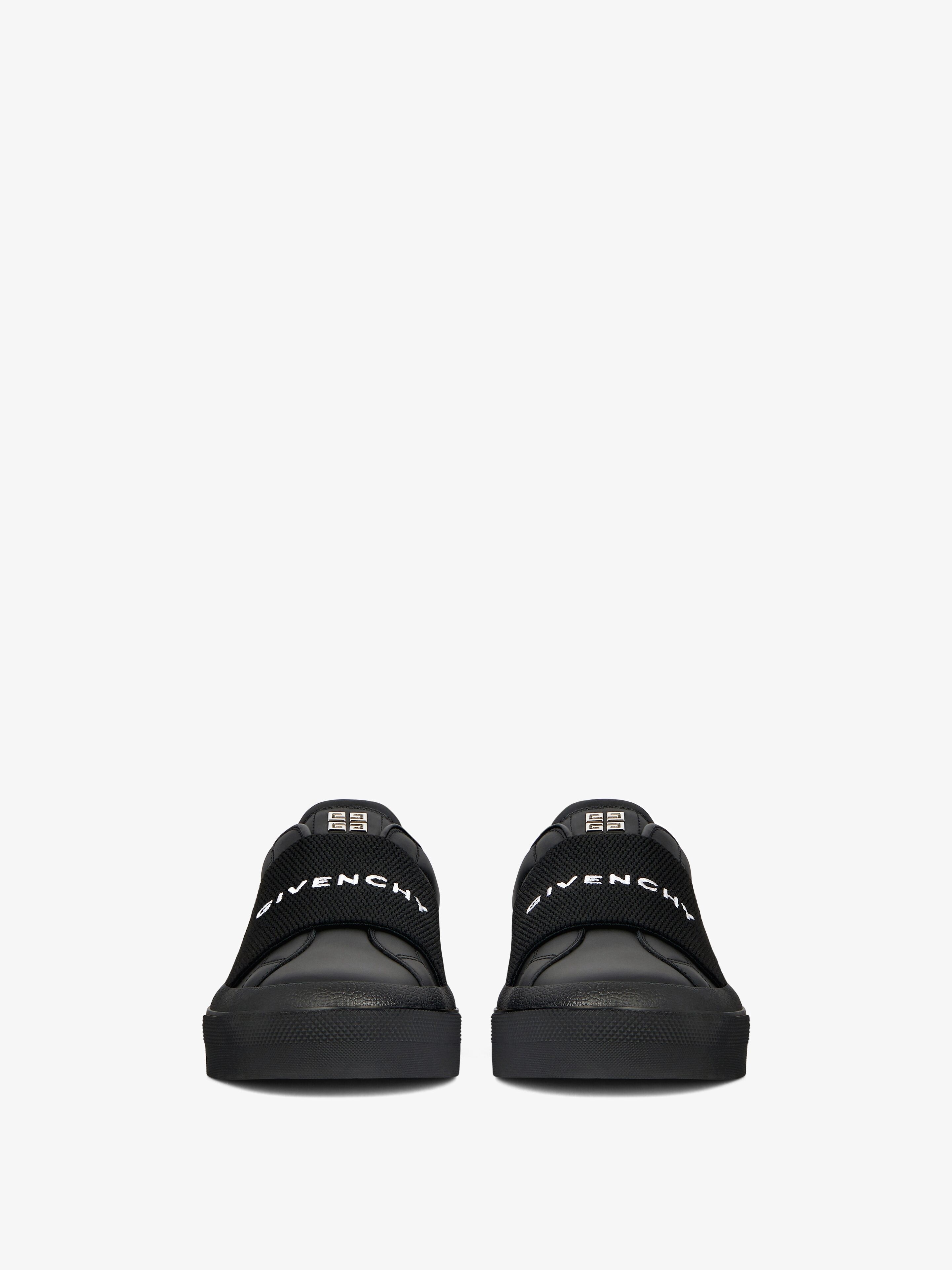 SNEAKERS CITY SPORT IN LEATHER WITH GIVENCHY WEBBING - 2