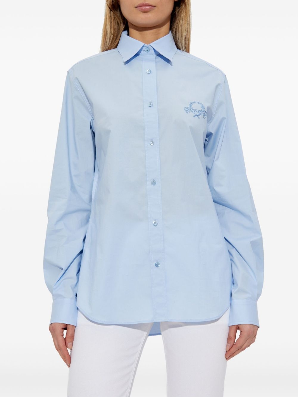 embroidered logo shirt - 3