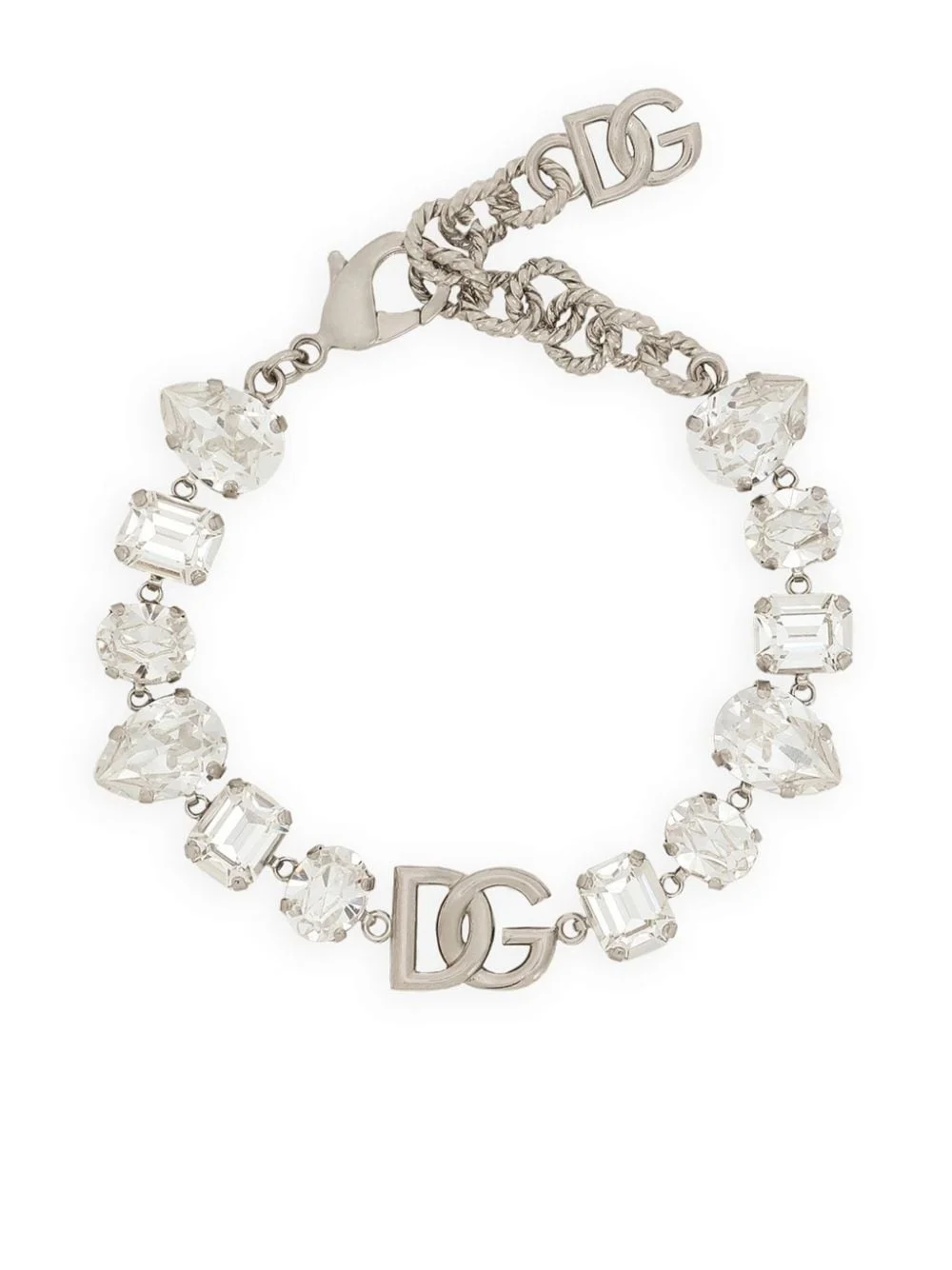 DG-plaque crystal-embellished bracelet - 1