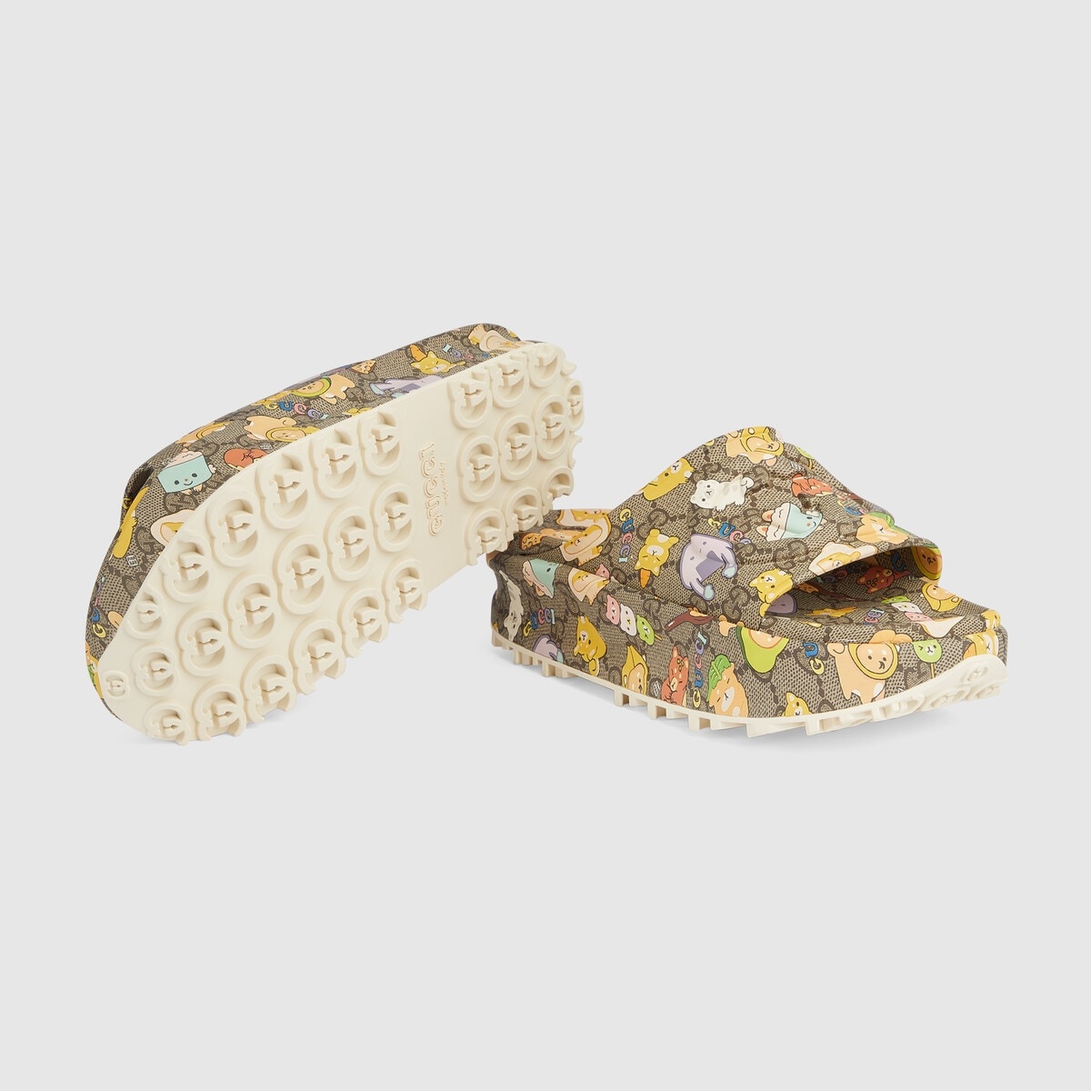 Gucci animal print rubber slide sandal - 6