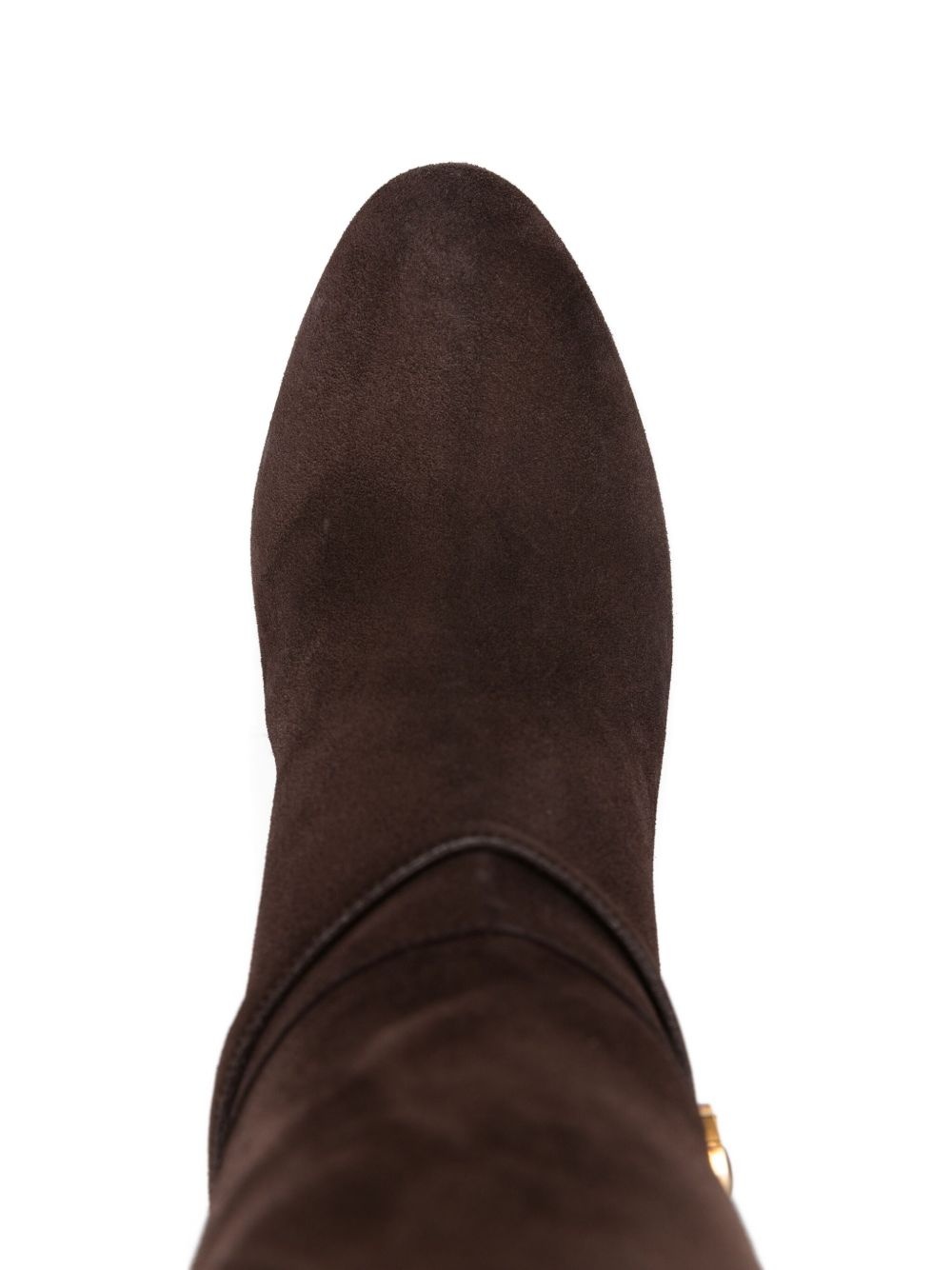 70mm buckle-detail suede boots - 4