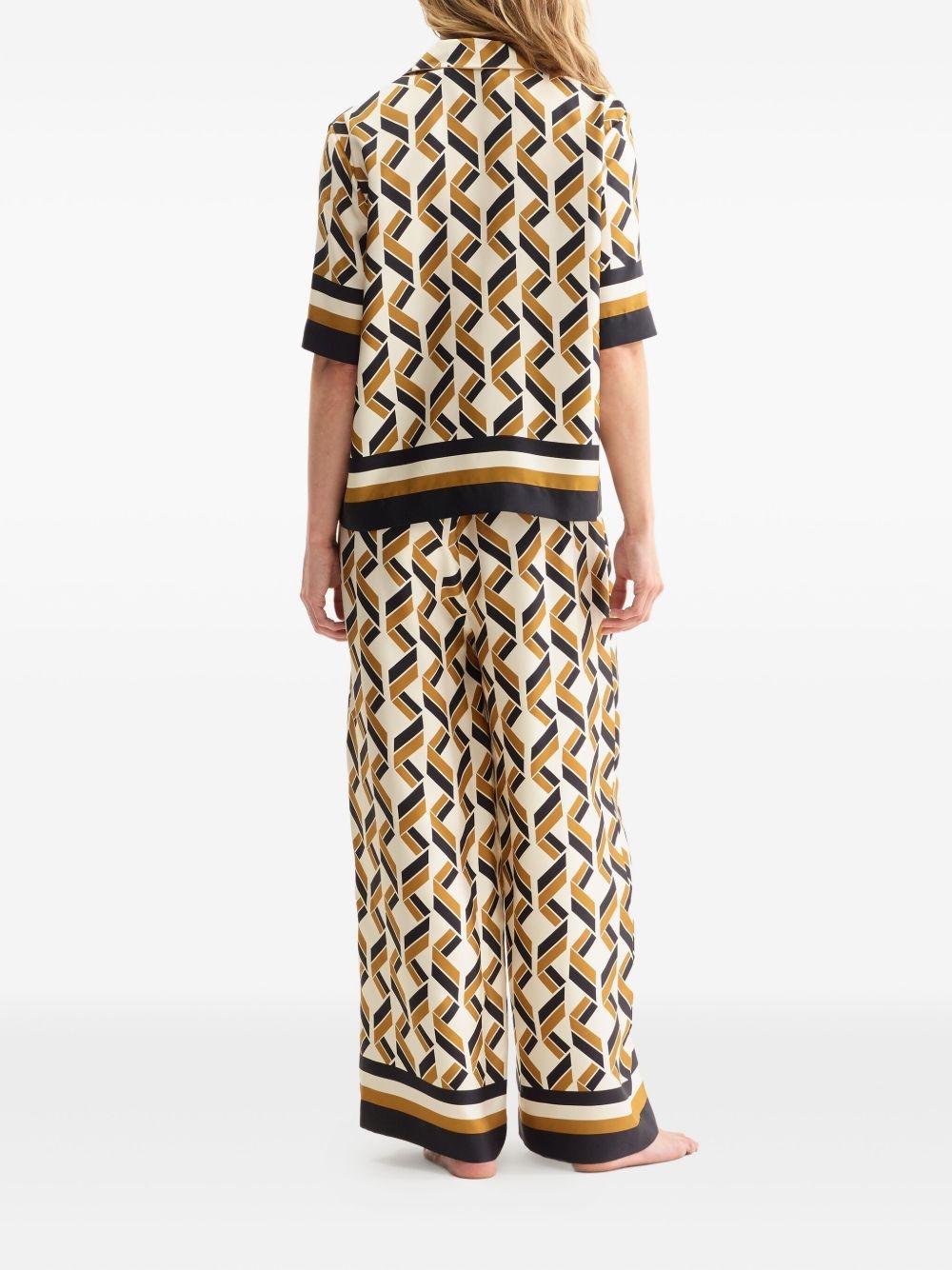 Tube geometric-print short-sleeve shirt - 3