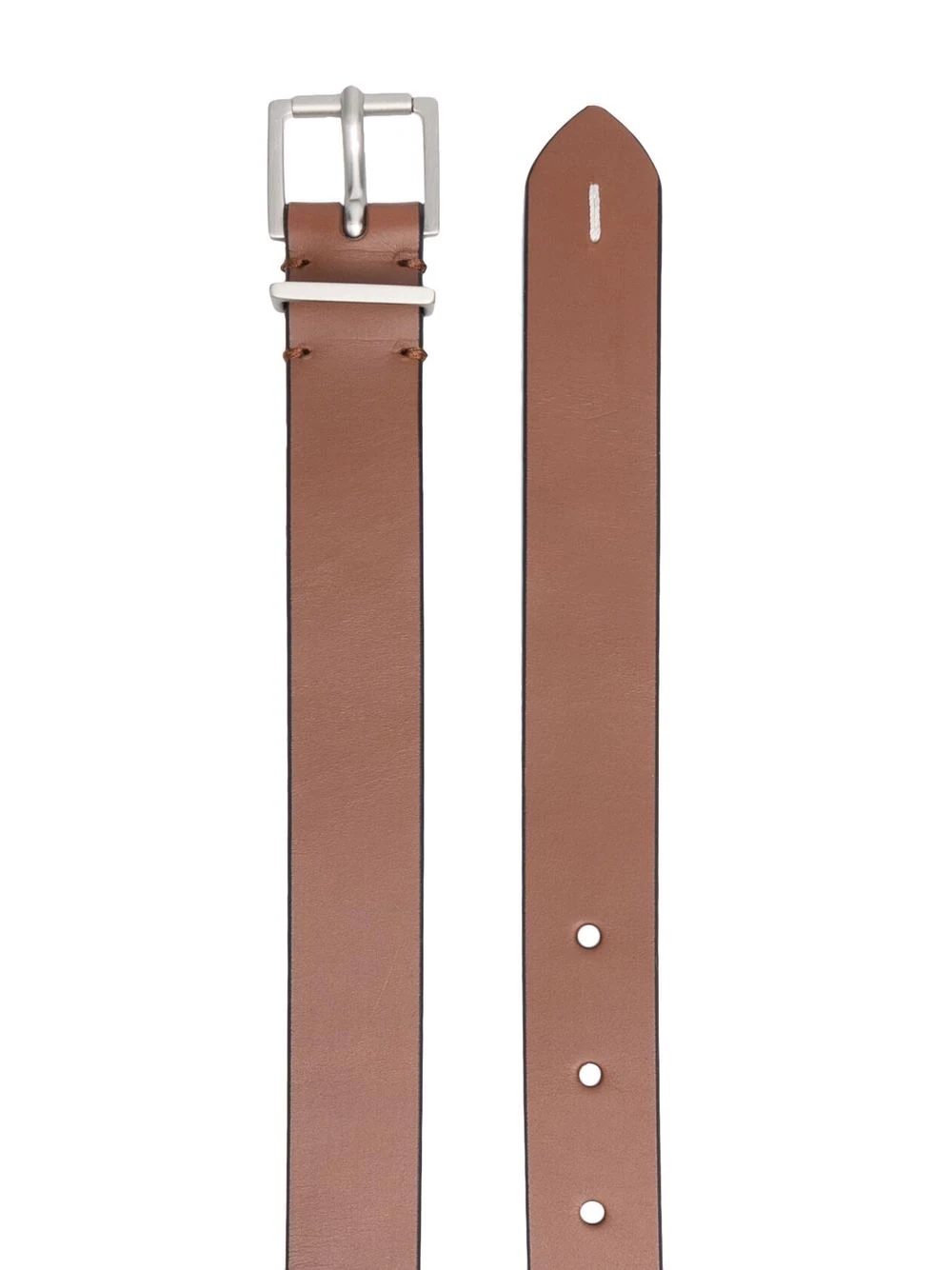 single-stitch leather belt - 2