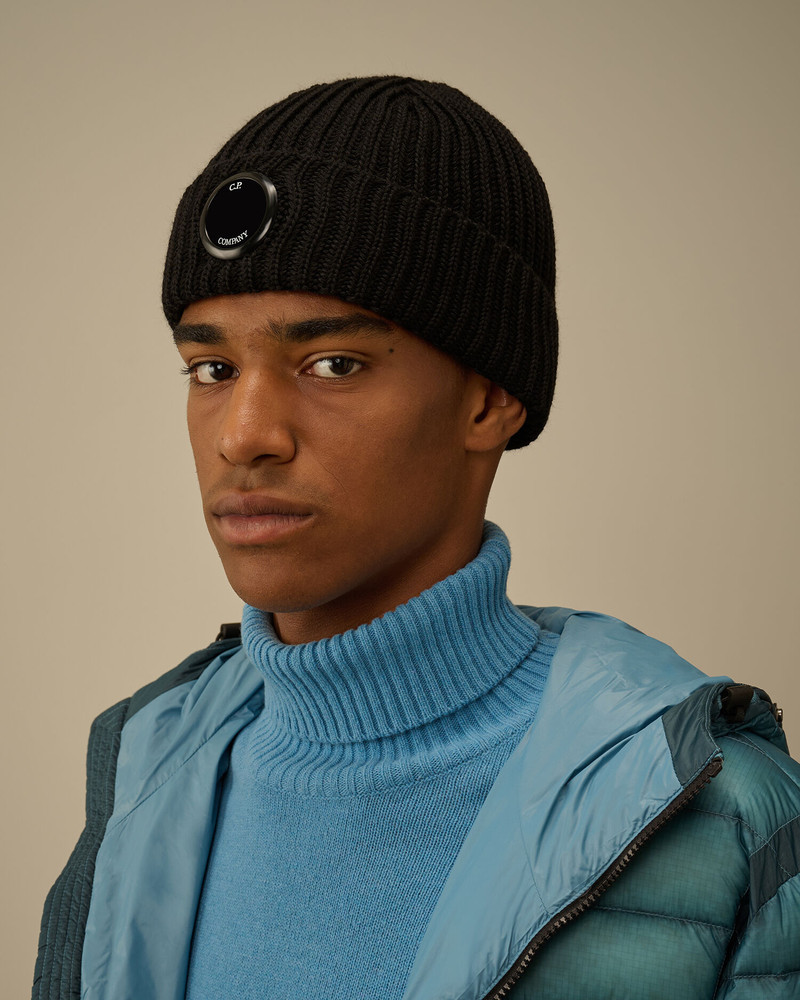 C.P. Company Extrafine Merino Wool Lens Beanie outlook
