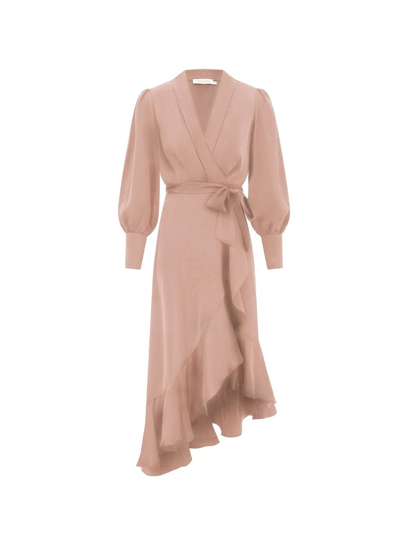 midi ruffled wrap dress 1