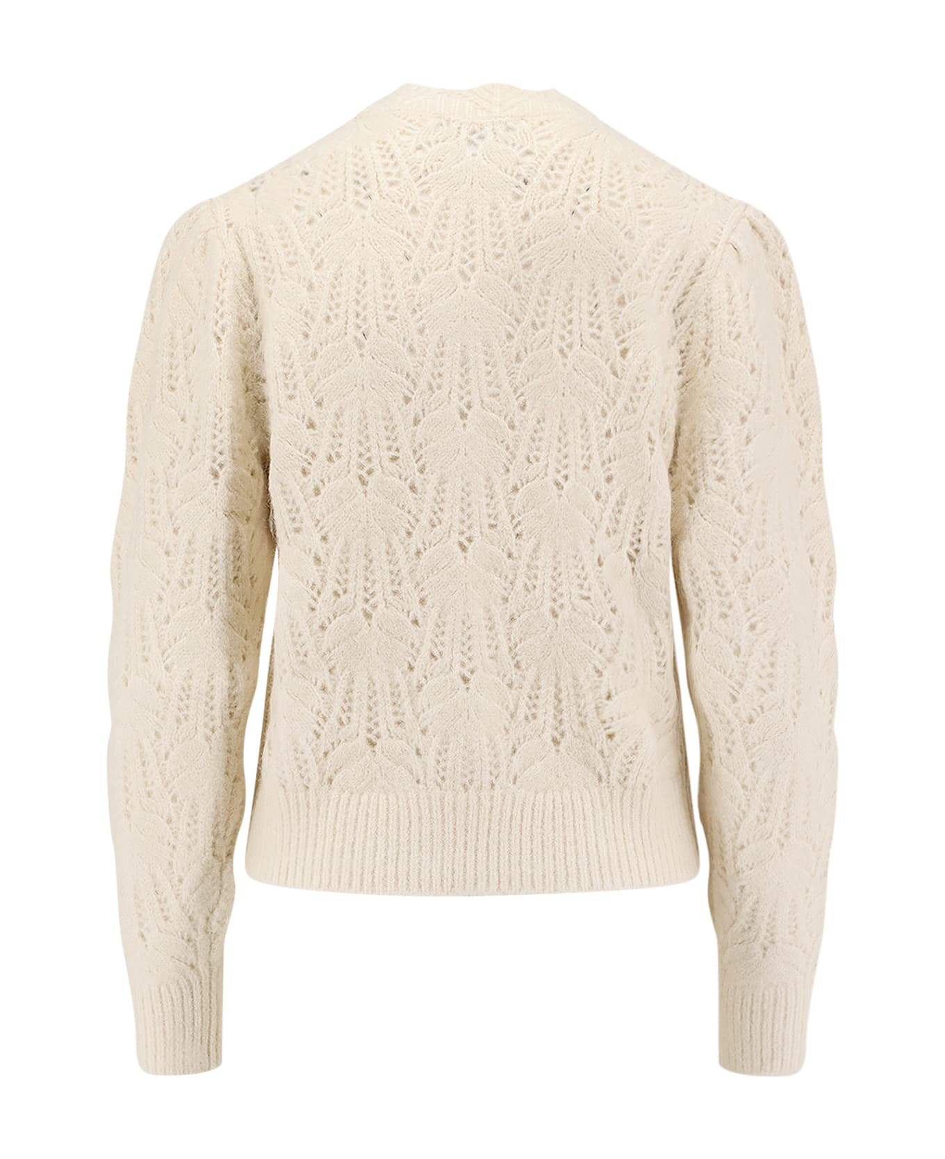 Maxine Perforated Alpaca Blend Cardigan - 2