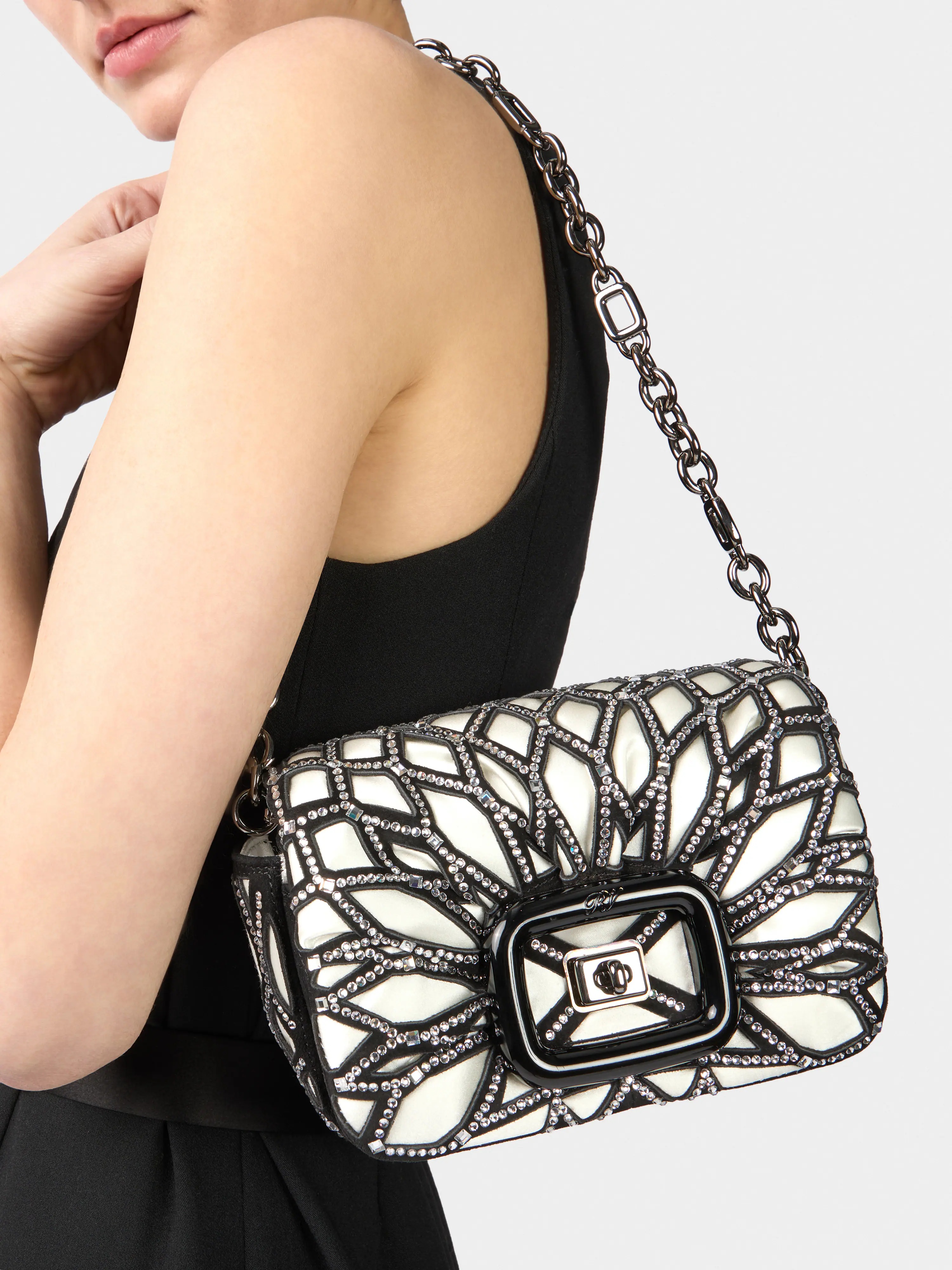 Viv' Choc Mini Bag in satin - 10
