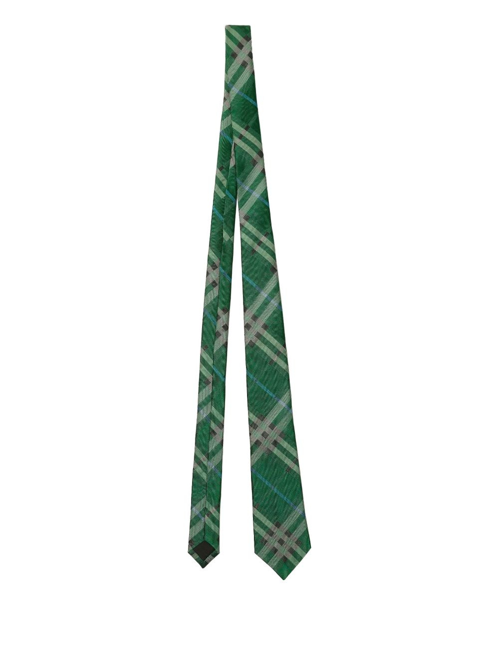 check silk tie - 1