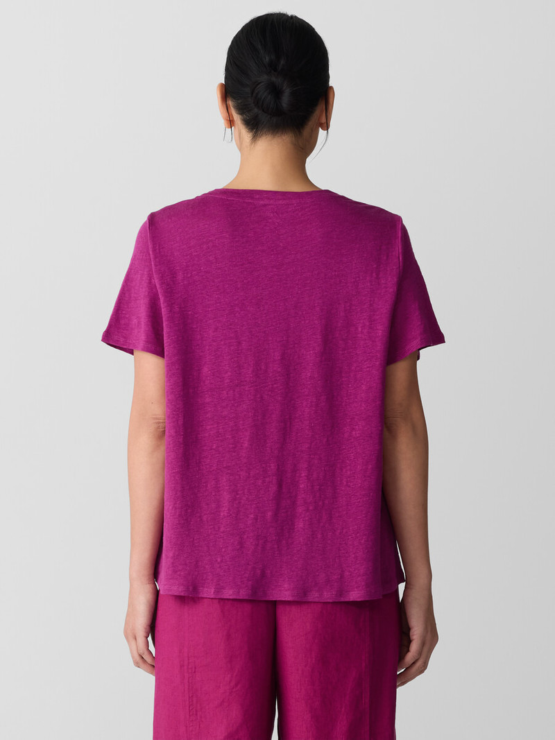 Organic Linen Jersey Crew Neck Tee 4