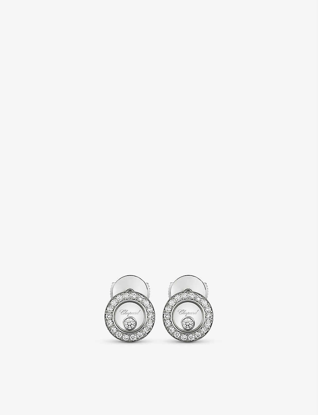 Happy Diamonds Icons 18ct white-gold and 0.38ct diamond earrings - 1