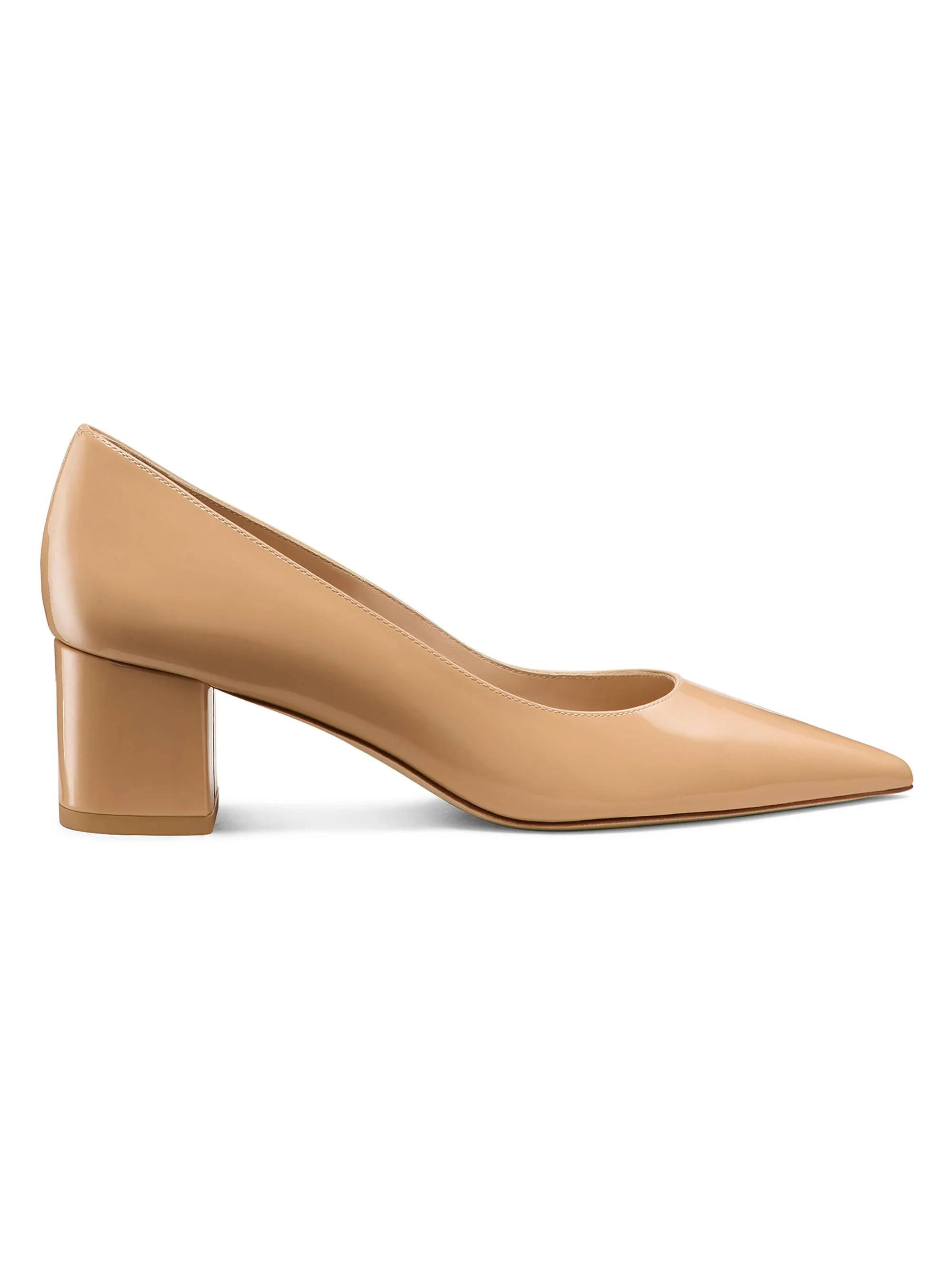Women's Power 50MM Leather Block-Heel Pumps - Adobe - 1