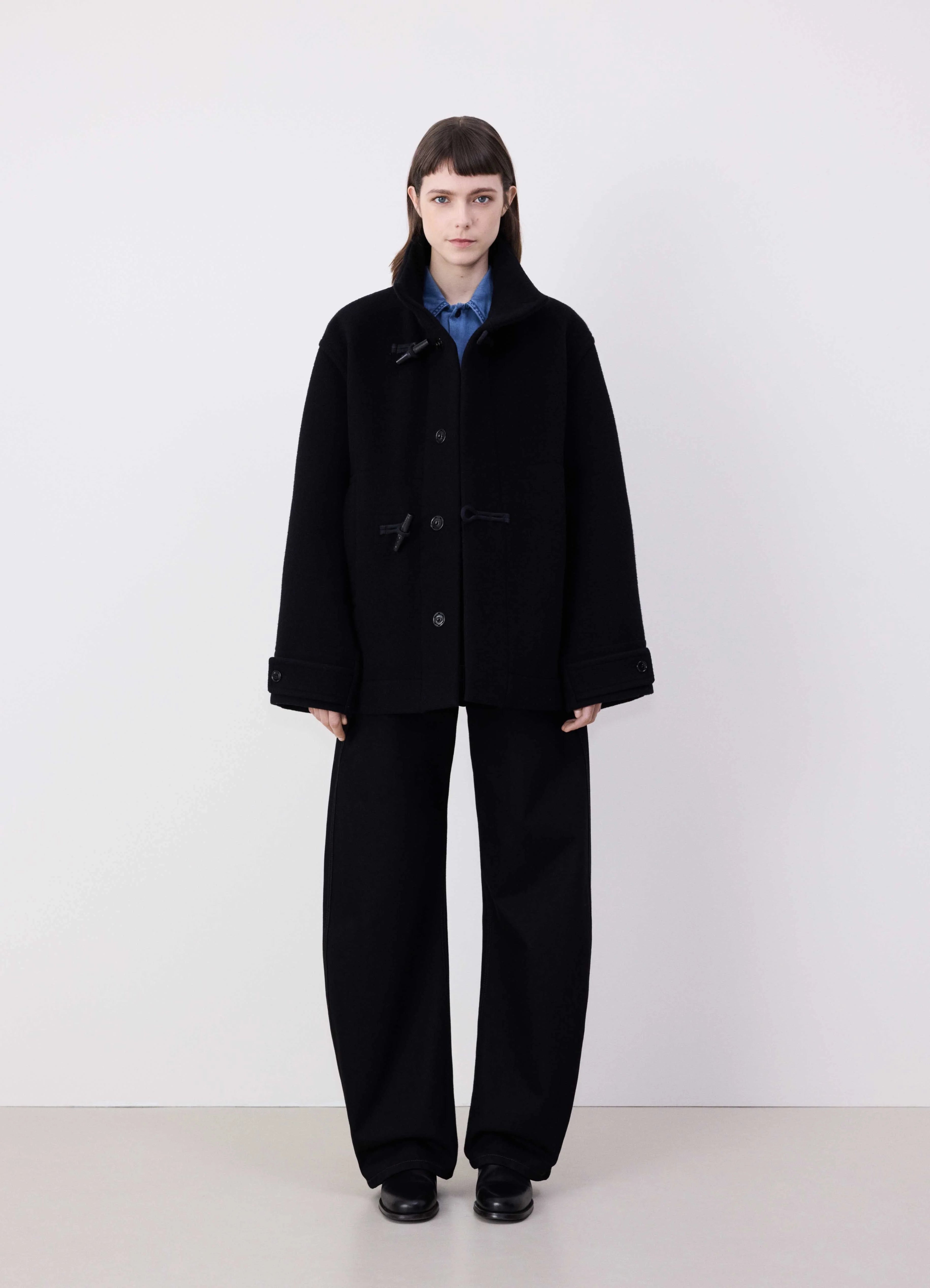 SHORT BATHROBE DUFFLE COAT - 3