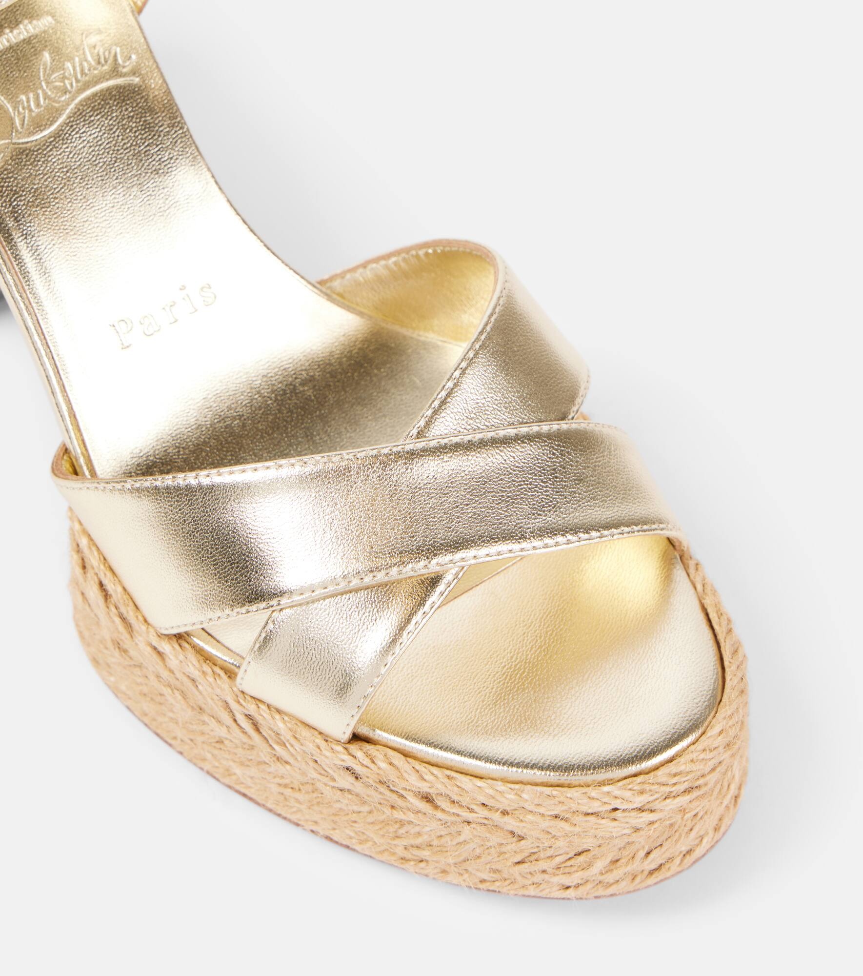 Calakala 85 metallic leather platform sandals - 5