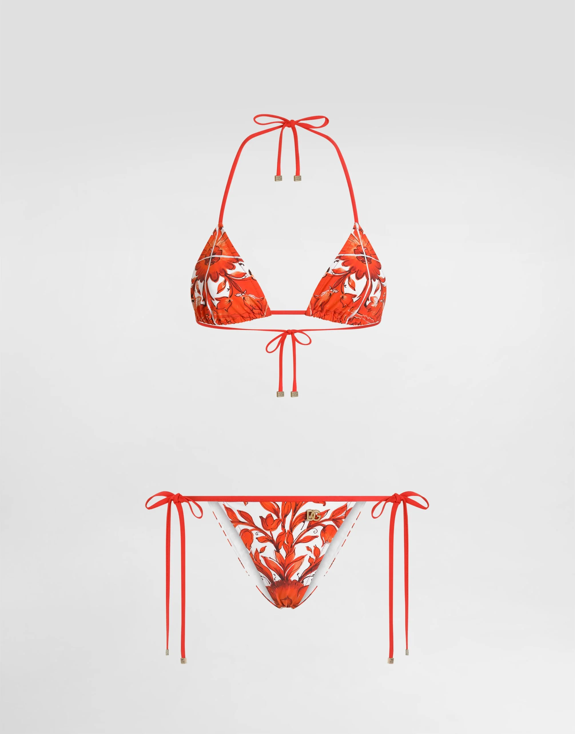 Majolica-print bikini - 1