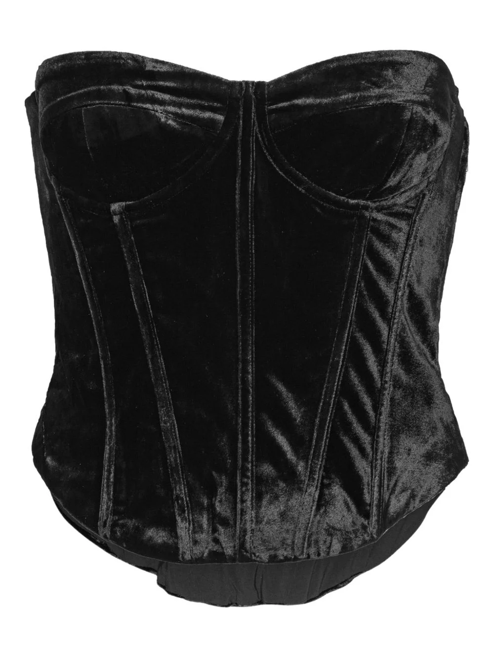 velvet bustier top - 1