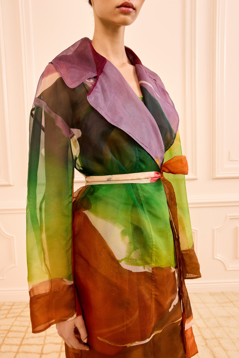 ULLA JOHNSON Novalie Organza Trench Coat outlook