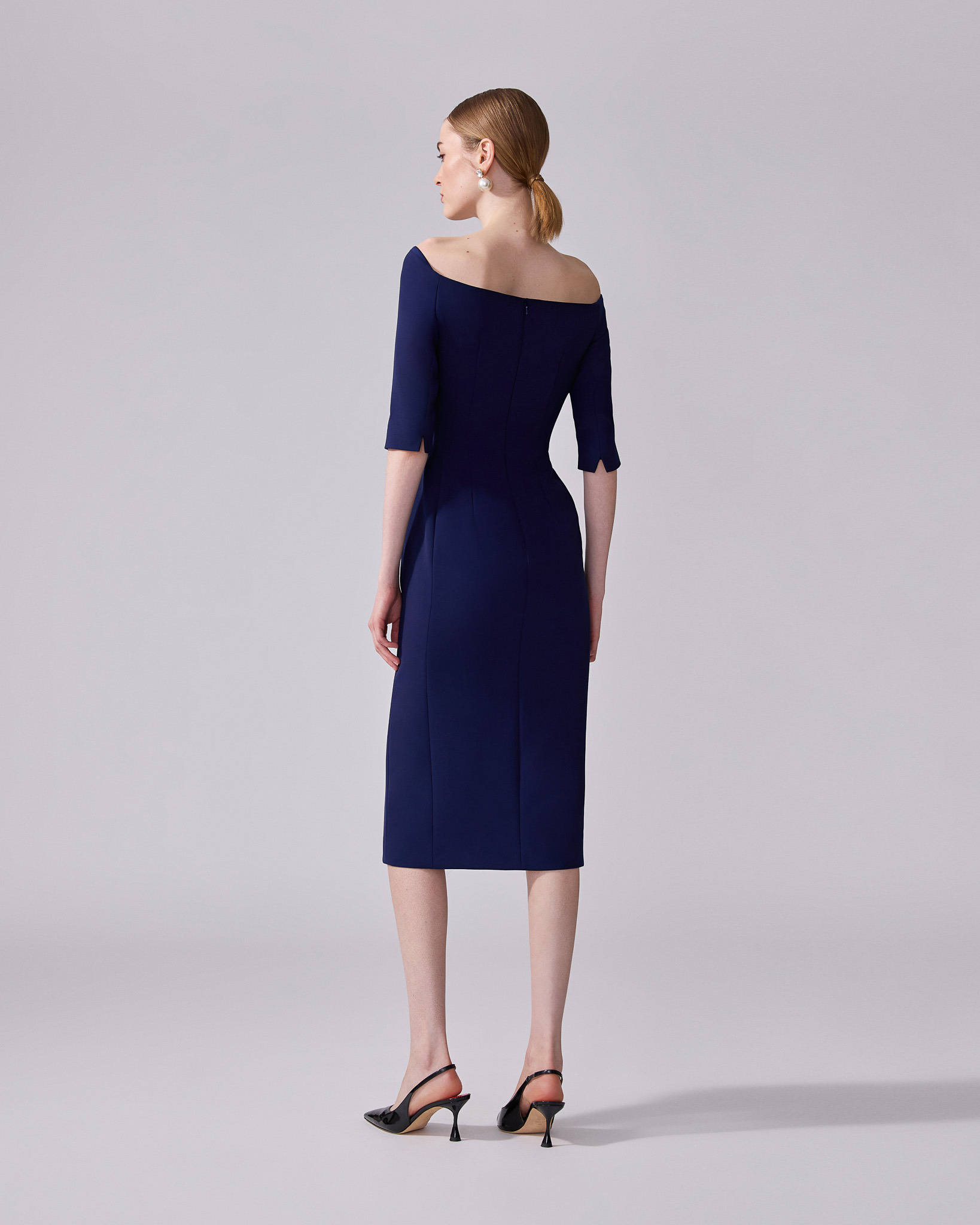Off-Shoulder Midi Dress - 3