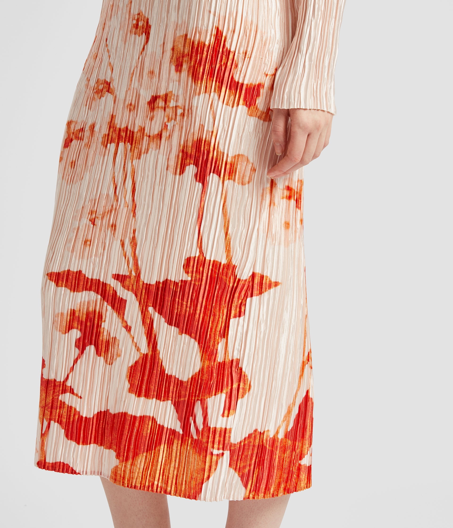 LONG SLEEVE MIDI DRESS - 5