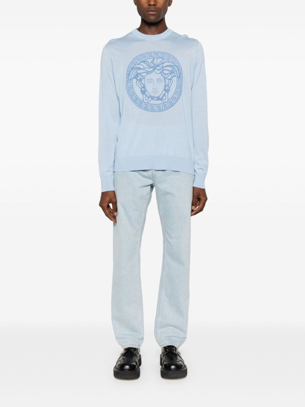 Medusa-embroidered jumper - 2