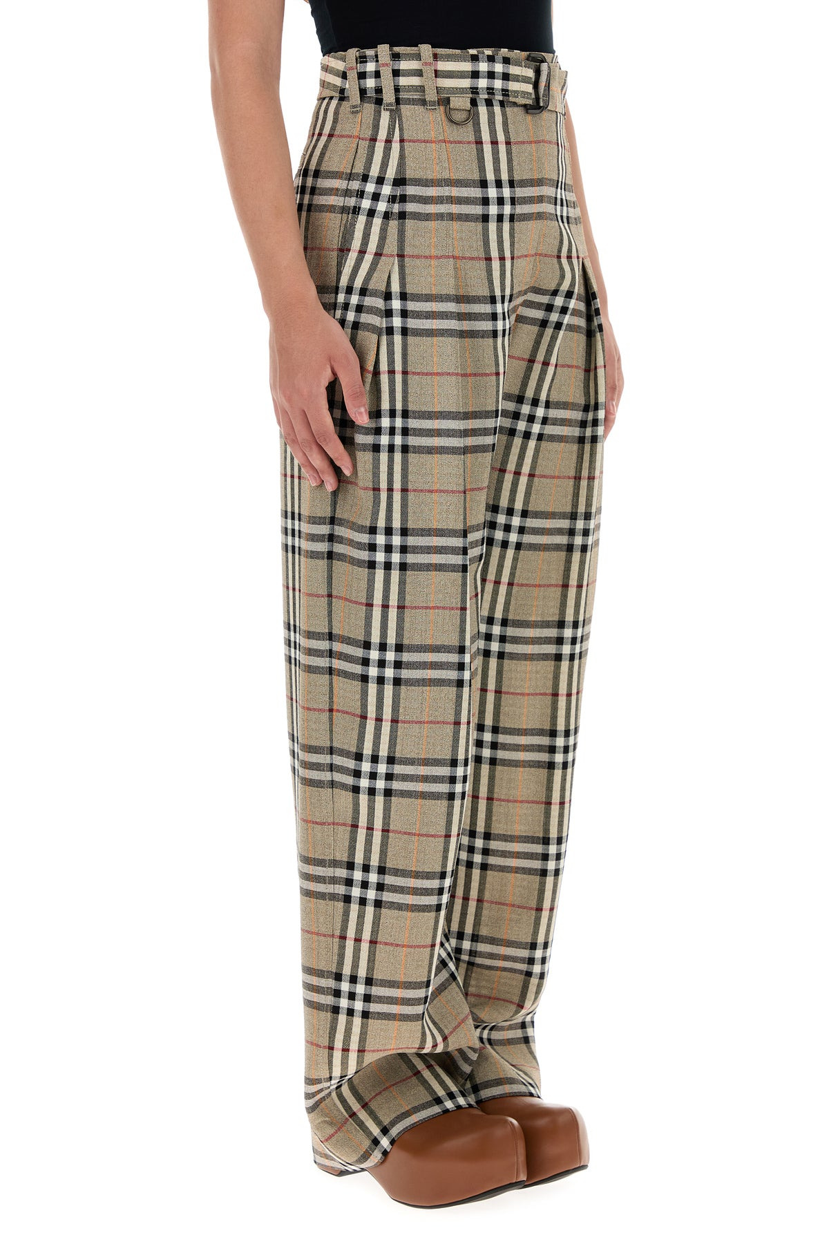Embroidered twill wide-leg pant - 3