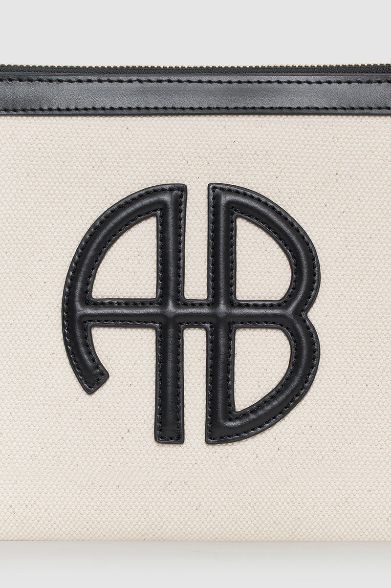 Lili Pouch - Natural Canvas With Black 5