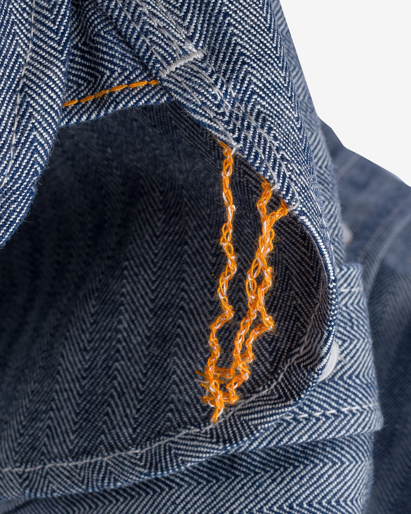 IHSH-308-IND 12oz Herringbone Work Shirt - Indigo - 13