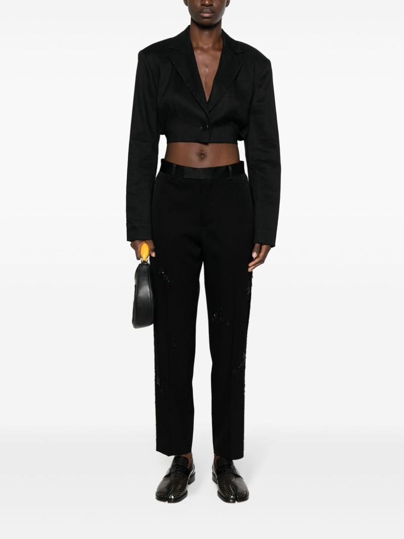 UNDERCOVER embroidered straight-leg trousers outlook