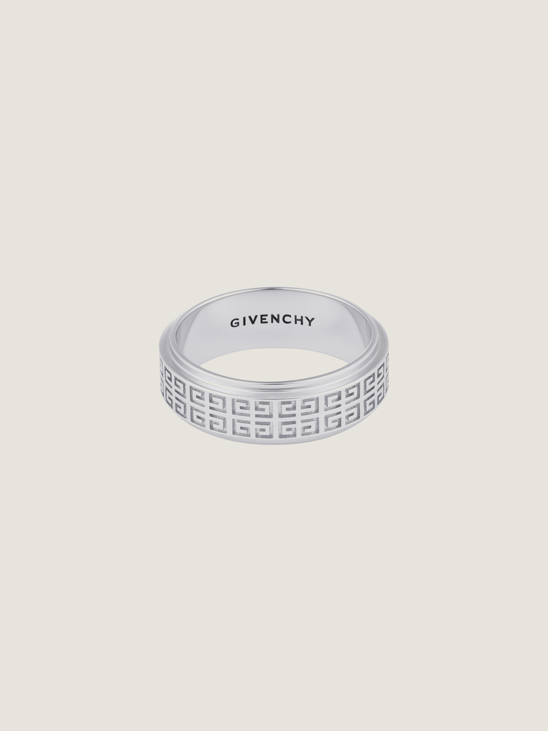 GIVENCHY RING WITH ALL-OVER 4G PATTERN IN METAL 1