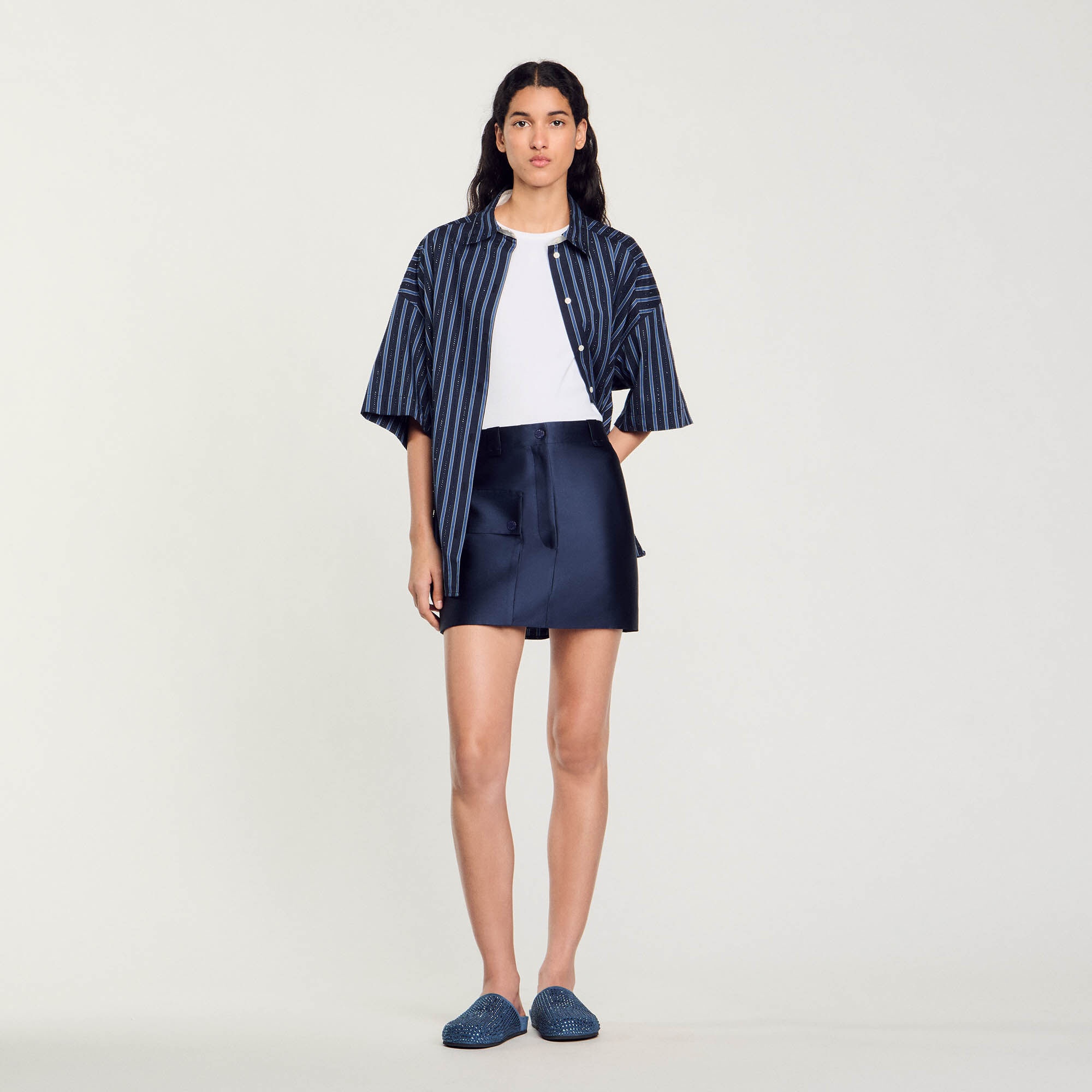 SATIN SHORT SKIRT - 7